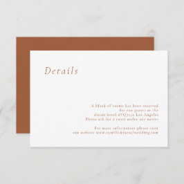 Tarjeta de detalles de boda elegante minimalista d