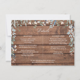 Tarjeta de Detalles de Boda en Cascada Floral de M