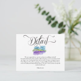 Tarjeta de detalles de boda en viñedo toscano