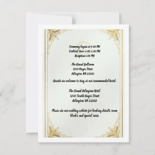 Tarjeta de Detalles de Boda Minimalista Acrílico D