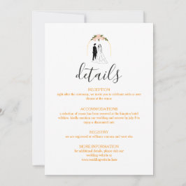 Tarjeta de Detalles de Boda Minimalista Elegante