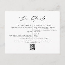 Tarjeta de Detalles de Boda Minimalista Elegante