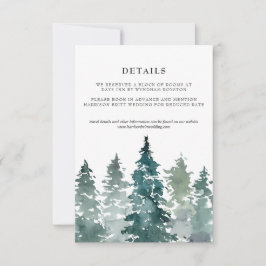 Tarjeta de Detalles de Boda Minimalista | Pinos Ac