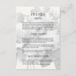 Tarjeta de detalles de Boda para Rosas Isabella Vi