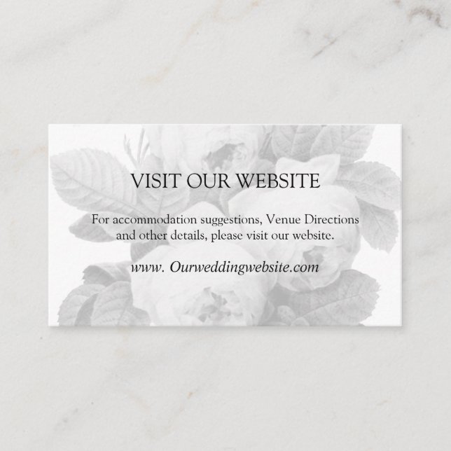 Tarjeta de detalles de Boda para Rosas Isabella Vi (Anverso)