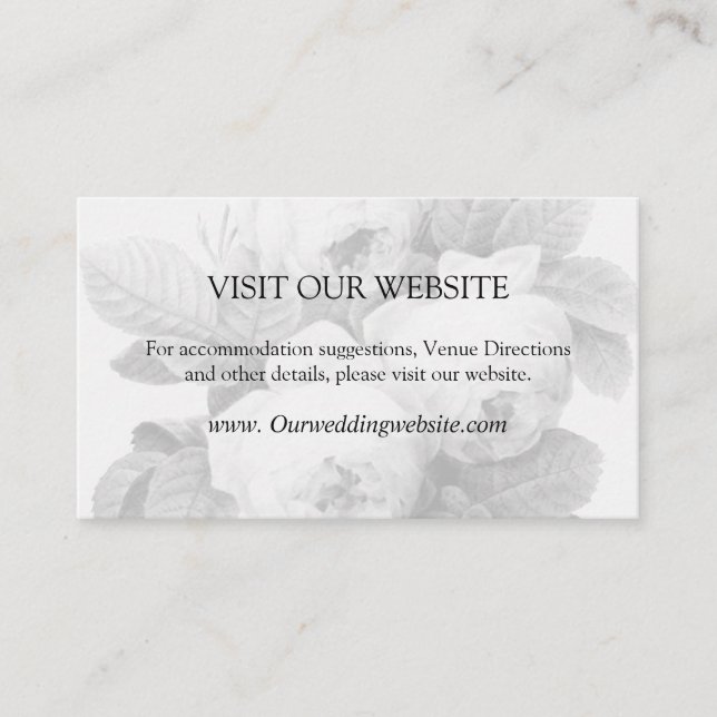 Tarjeta de detalles de Boda para Rosas Isabella Vi (Anverso)