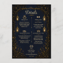 Tarjeta de Detalles de Boda Sinfonía de Luz Estela
