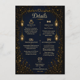 Tarjeta de Detalles de Boda Sinfonía de Luz Estela