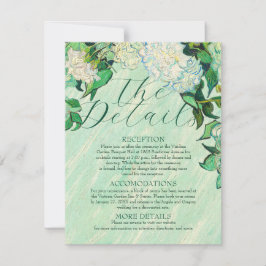 Tarjeta de Detalles de Boda Van Gogh Rosas