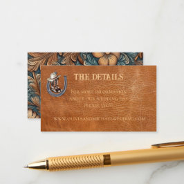 Tarjeta de detalles de Boda Western Ranch