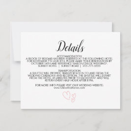 Tarjeta de detalles de caligrafía Minimalista Deli