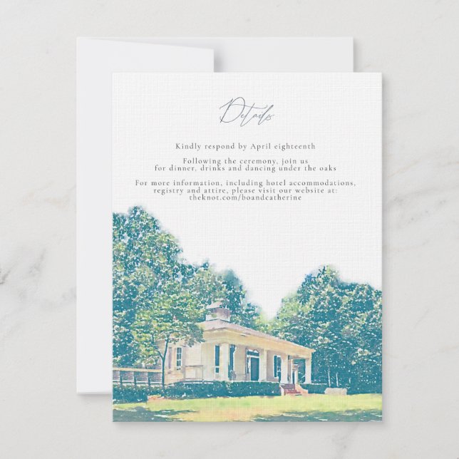 Tarjeta de detalles de Catherine & Bo (Anverso)