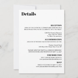 Tarjeta de Detalles de Clausura Divertida y Modern