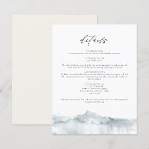 Tarjeta de detalles de color de agua gris Splash P