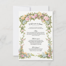 Tarjeta de detalles de ducha de novia brillante br