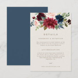 Tarjeta de detalles de elegancia de otoño