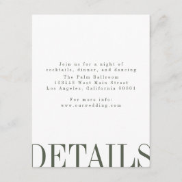 Tarjeta de detalles de estilo editorial