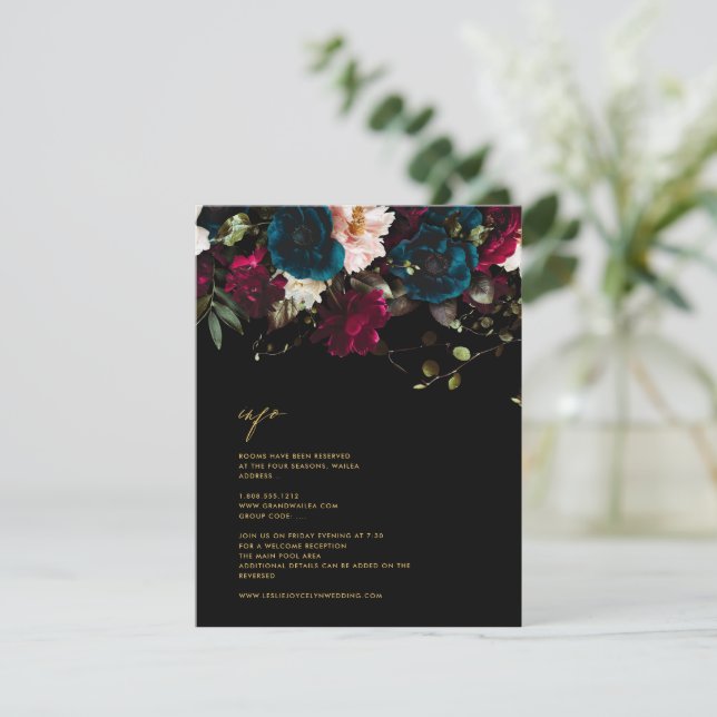 Tarjeta de detalles de flores botánicas PixDezines (Anverso de pie)