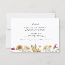 Tarjeta de detalles de girasol rústico