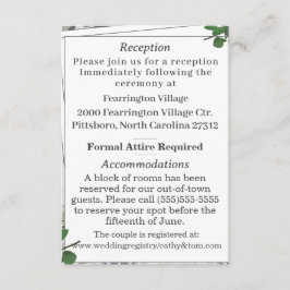 Tarjeta de detalles de hojas de Rosa y encaje blan