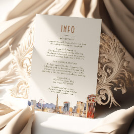 Tarjeta de detalles de información de Boda de amor