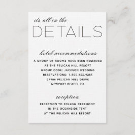 Tarjeta de detalles de inicio elegante