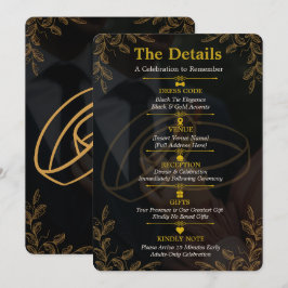 Tarjeta de Detalles de Invitación de Compromiso de