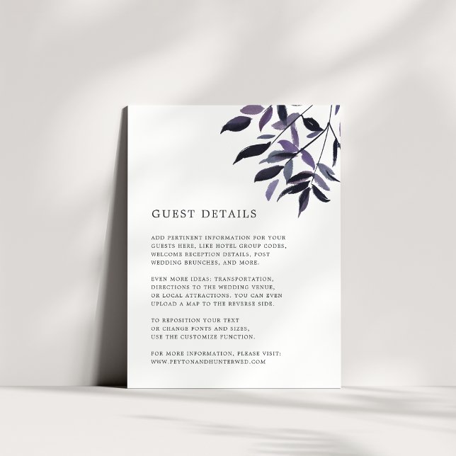 Tarjeta de detalles de invitado del Boda del compl (Subido por el creador)