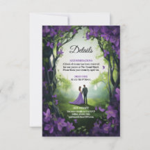 Tarjeta de Detalles de Jardín Encantado Caprichoso