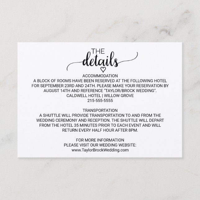 Tarjeta de detalles de Kraft simple (Anverso)