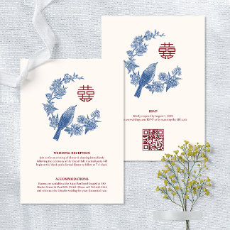 Tarjeta de detalles de la boda china de Mapgie