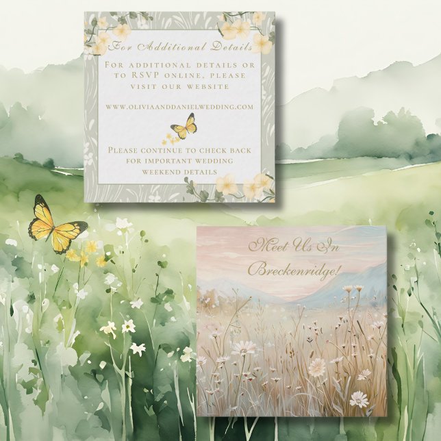 Tarjeta de detalles de la boda de Mountain Wildflo (Subido por el creador)