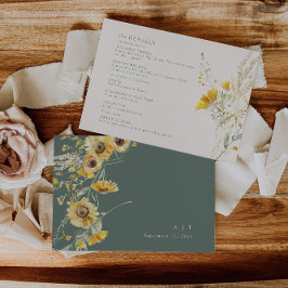 Tarjeta de detalles de la boda de otoño Tarjeta de