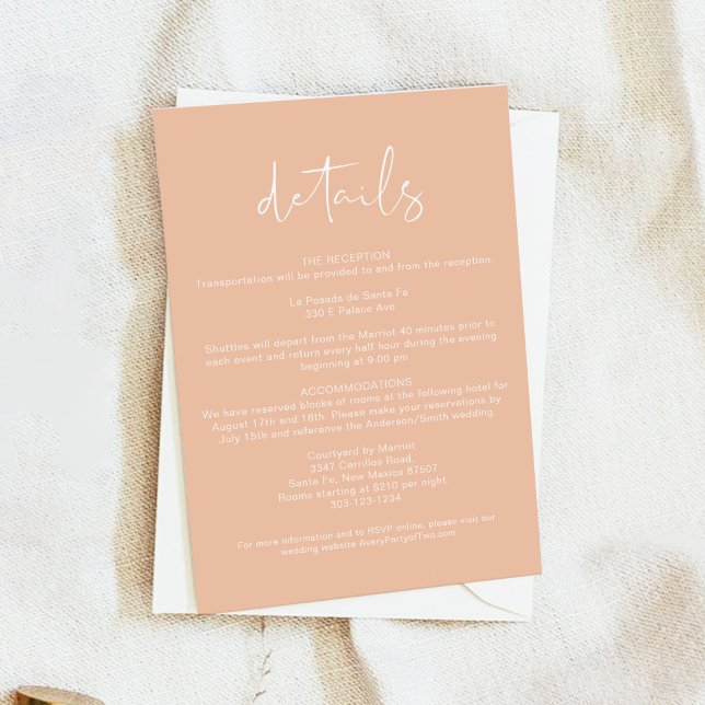 Tarjeta de detalles de la boda de primavera de LEA (Subido por el creador)