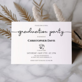Tarjeta de detalles de la fiesta de graduación, Mi