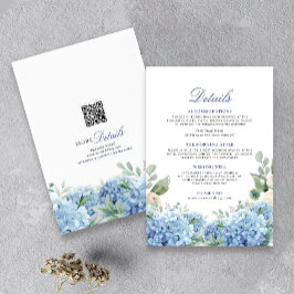Tarjeta de detalles de la hidrangea azul SINI