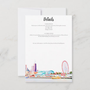 Tarjeta de detalles de la línea aérea de Chicago