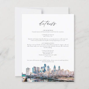 Tarjeta de detalles de la línea de Skyline de Fila