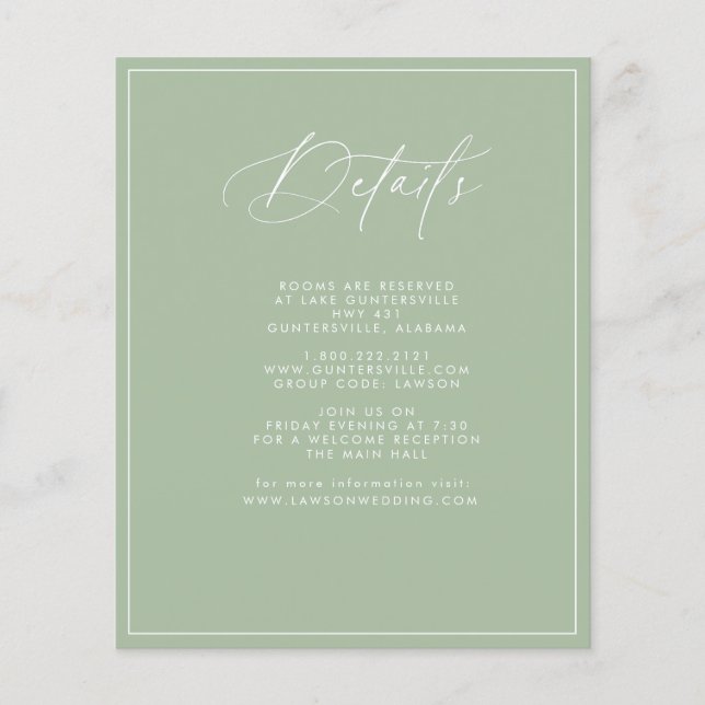 Tarjeta de detalles de la página (Anverso)