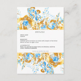 tarjeta de detalles de la recepción de lujo turque