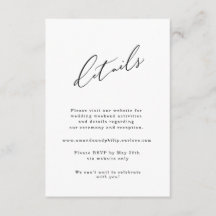 Tarjeta de detalles de la suite de invitaciones mi