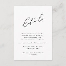 Tarjeta de detalles de la suite de invitaciones mi