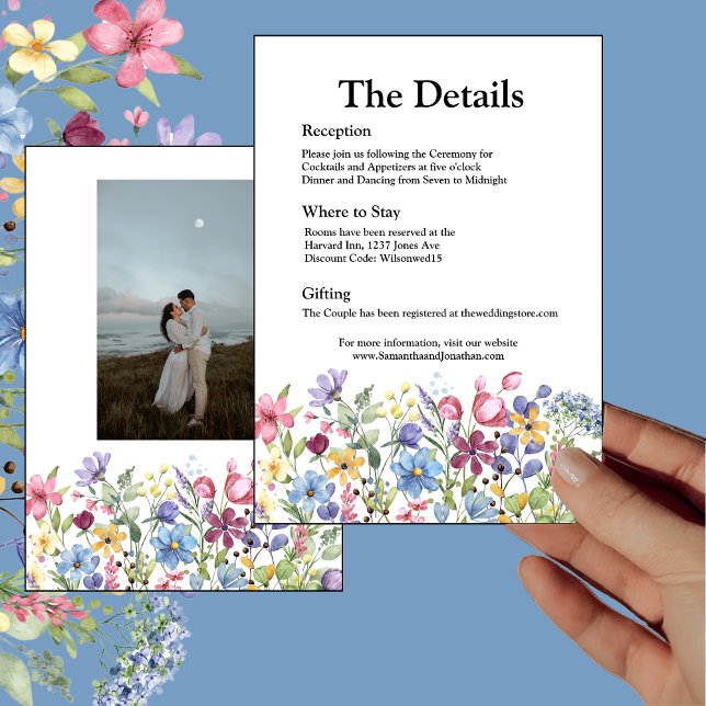 Tarjeta de detalles de las flores de los jardines  (Subido por el creador)