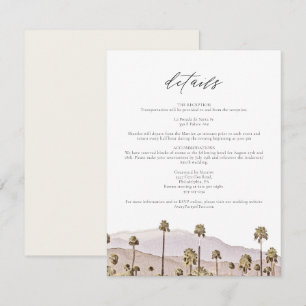 Tarjeta de detalles de las montañas de California 