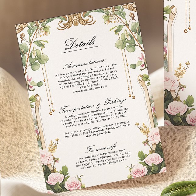 Tarjeta de detalles de los jardines florales Rubor (Subido por el creador)