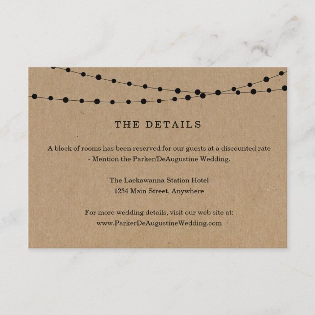 Tarjeta de Detalles de Luces de Cadena (Anverso)