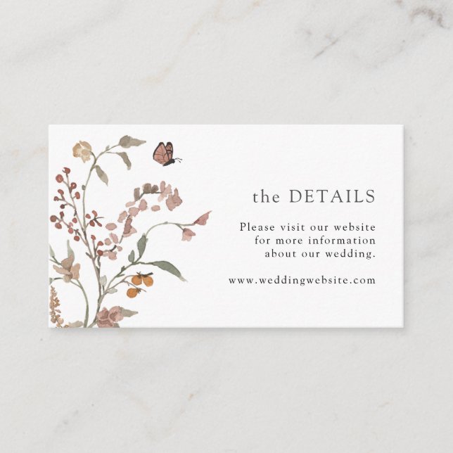 Tarjeta de detalles de mariposa rusa (Anverso)