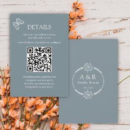 Tarjeta de detalles de Meadow Flowers Blue Gray Sc