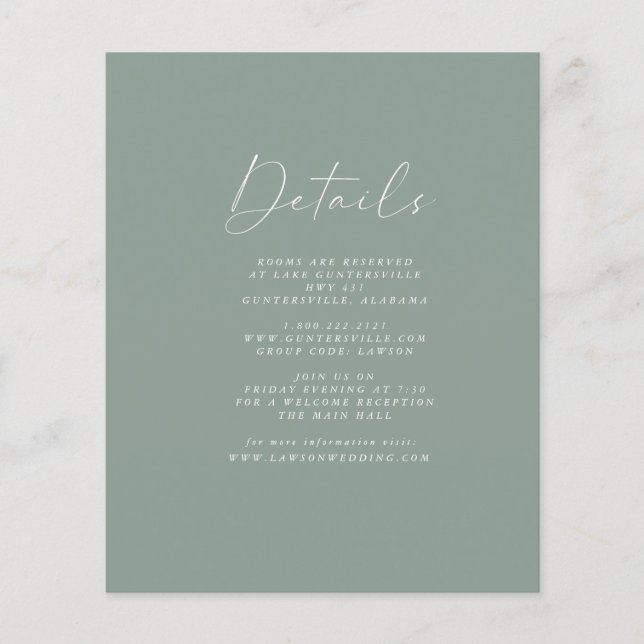 Tarjeta de detalles de olivo (Anverso)