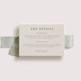 Tarjeta de detalles de Parker Landscape Boda